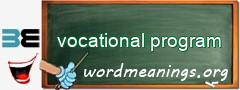 WordMeaning blackboard for vocational program
